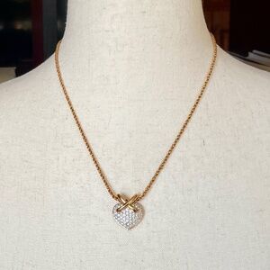 vintage Swarovski heart necklace